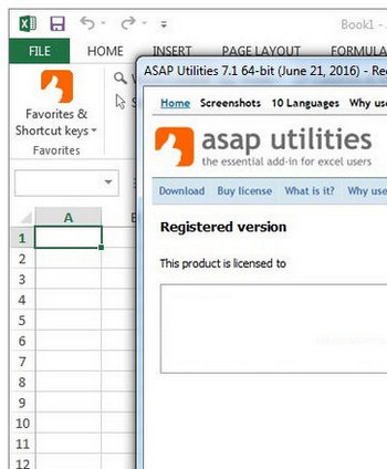 asap utilities for excel disappeared